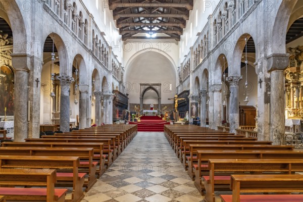 Interior of the Cathedral of St Anastasia in Zadar, Croatia, Europe