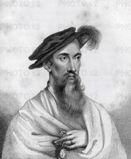 Edward Seymour 1st Duke of Somerset Baron Seymour of Hache aka The Protector c 1500 6 1552 Protector of England From the book A Catalogue of the Royal and Noble Authors published 1806, Historic, digitally restored reproduction from a 19th century original, Record date not stated