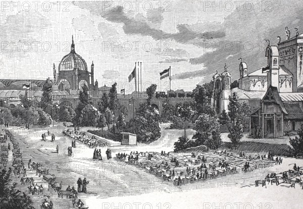 Exhibition on accident prevention in Berlin 1889, Germany, digital reproduction of an original from the 19th century, historical, Europe