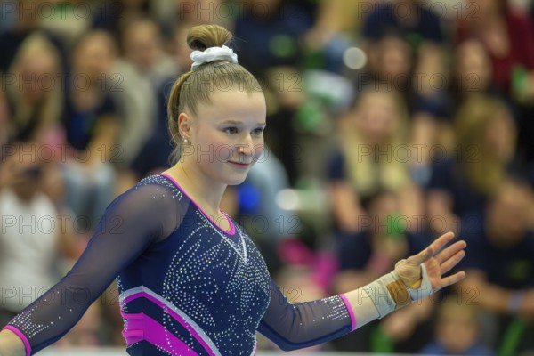 German Gymnastics League (Bundesliga) for woman, 1st competition day 2025 in Mannheim***Silja Stöhr (TG Mannheim) on floor