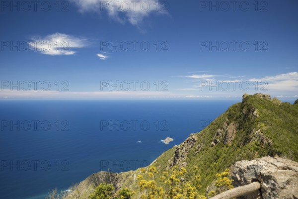 Panorama of Cabezo del Tejo, coast near Taganana, Anaga Mountains, Anaga, Tenerife, Northeast, Canary Islands, Canary Islands, Spain, Europe