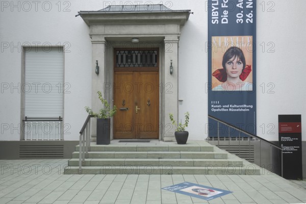 Poster at Opelvillen Foundation for the Arts, Opelvilla, Rüsselsheim, Hesse, Germany, Europe