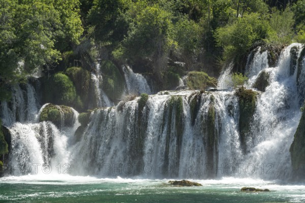 The Skradinski Buk waterfall in Krka National Park, Croatia, Europe