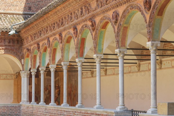 Abbey church, Certosa di Pavia monastery, Certosa di Pavia, Lombardy, Italy, Europe