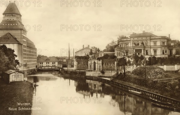 Historical postcard, picture postcard, Wurzen, Saxony, Germany, digitally enhanced reproduction of an original from around 1900, picture postcard, Europe