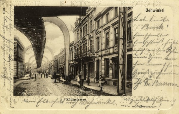 Historical postcard, picture postcard, Vohwinkel, district of Wuppertal, North Rhine-Westphalia, Germany, digitally enhanced reproduction of an original from around 1900, picture postcard, Europe