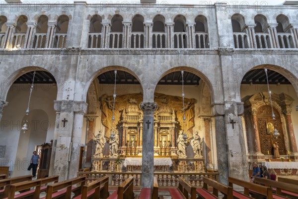 Interior of the Cathedral of St Anastasia in Zadar, Croatia, Europe