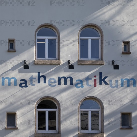 Facade of the Mathematikum, the world's first mathematical hands-on museum, Science Centre, Giessen, Hesse, Germany, Europe