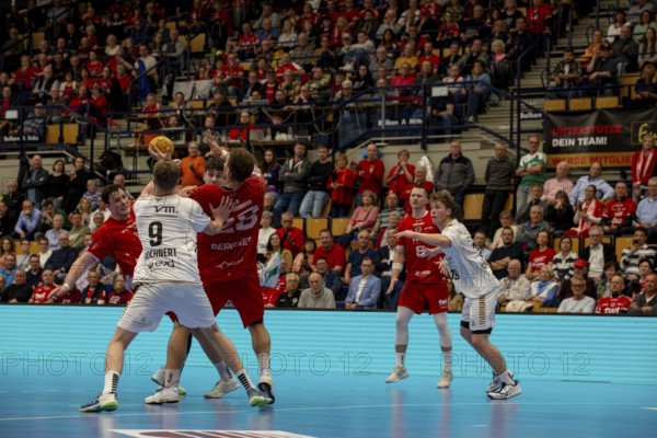 09.04.04.2024, 2nd HBL, German Handball League, Matchday 28) : Eulen Ludwigshafen against TSV Bayer-Dormagen (final score 30:27)