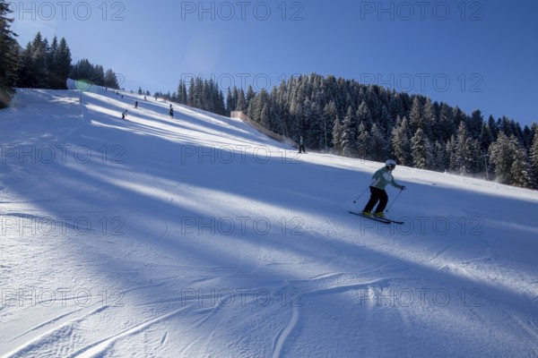 Oberjoch, Bavaria: Best skiing weather on Shrove Sunday ensures plenty of activity in the ski area
