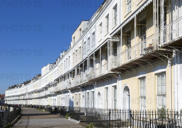 Georgian houses in Royal York Crescent, Clifton, Bristol, England, UK completed 1820 architect probably probably William Paty
