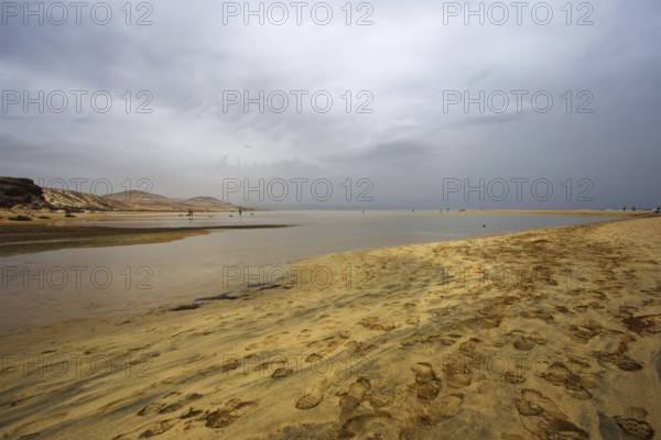 Playa Risco del Paso beach, Playa de Sotavento, Pajara, Fuerteventura, Canary Islands, Spain, Europe