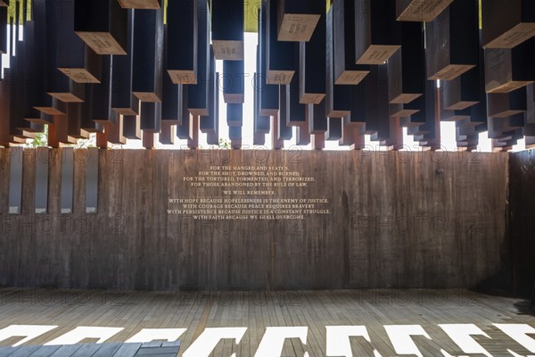 Montgomery, Alabama - The National Memorial for Peace and Justice documents and memorializes the more than 4400 victims of racial lynchings that occurred in the United States from 1877 to 1950. The Memorial is a project of the Equal Justice Initiative