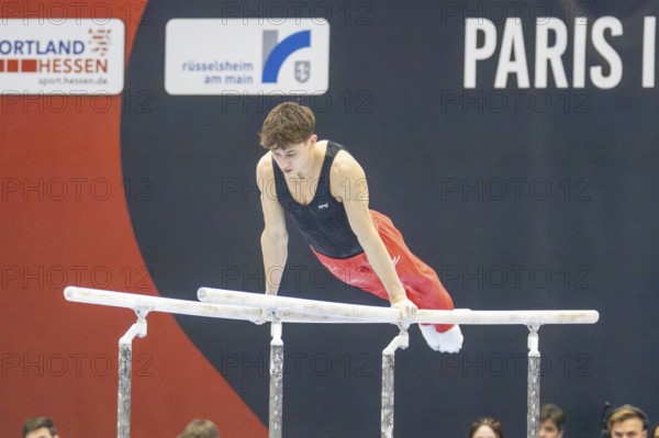 22.06.2024: Olympic qualification in apparatus gymnastics in Rüsselsheim Picture: Timo Eder on high bar