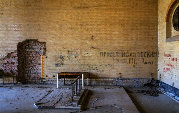 Interior view, former Alpine house on the historic site of the tuberculosis sanatorium in Beelitz, Brandenburg, Germany, Europe