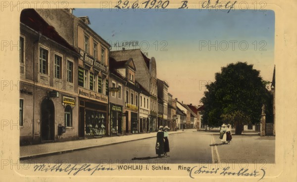 Historical postcard, picture postcard, Wohlau in Silesia, today Wolow in Poland, digitally enhanced reproduction of an original from around 1900, picture postcard