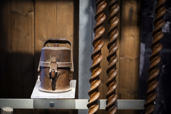 Drill, Mining Museum, Kongsfjord, Ny-Ålesund, Spitsbergen Island, Svalbard and Jan Mayen archipelago, Norway, Europe