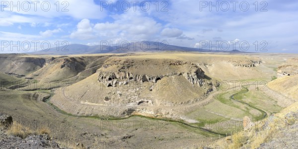 Landscape around Ani Archaeological site, Kars, Turkey, Asia