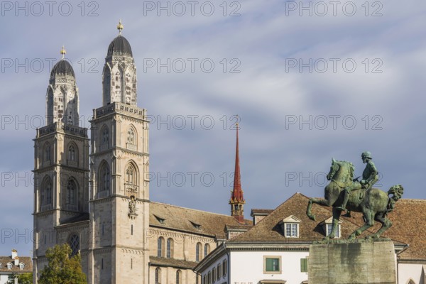 Grossmünster, church, old town, architecture, tourism, history, Zurich, Switzerland, Europe
