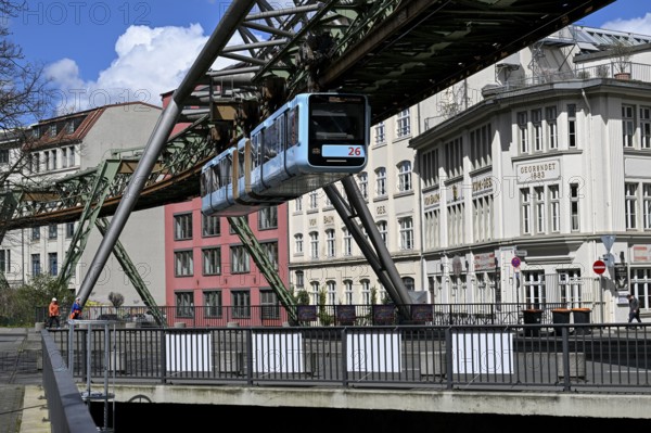 Suspension railway, Elberfeld district, Wuppertal, Bergisches Land, North Rhine-Westphalia, Germany, Europe