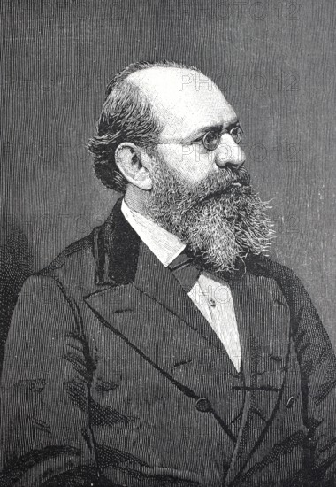 Joseph Weil, from 1874 Weil Ritter von Weilen, 28 December 1828 - 3 July 1889, Austrian writer, digital reproduction of a 19th century original, historical
