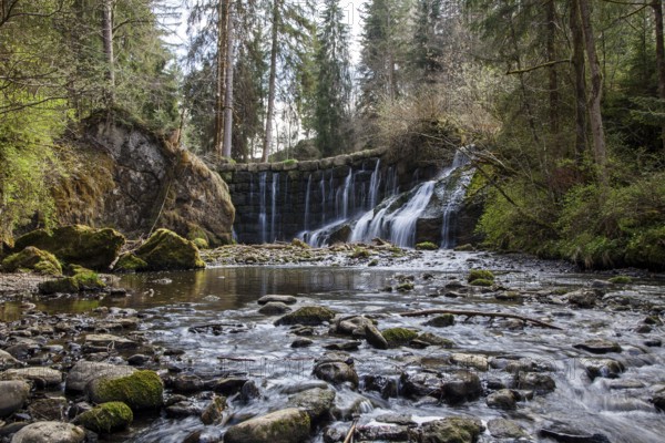 Gerats Waterfall, Gerats, Rettenberg, Oberallgäu, Allgäu, Bavaria, Germany, Europe
