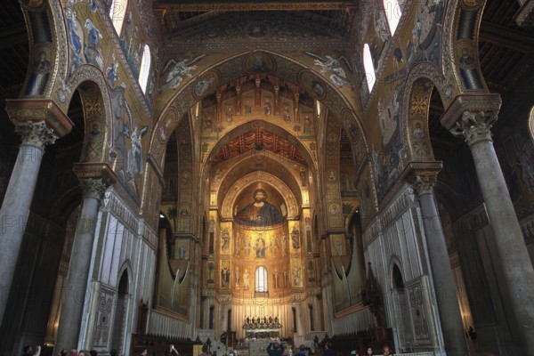 City of Monreale, in the Cathedral of Santa Maria Nuova, Unesco World Heritage Site, Sicily, Italy, Europe