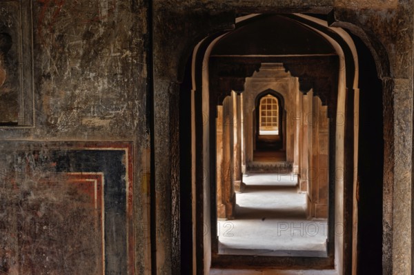 Datia palace (also called Satkhanda Palace or Purana Mahal or the Old palace) . Datia, Madhya Pradesh state, India, Asia
