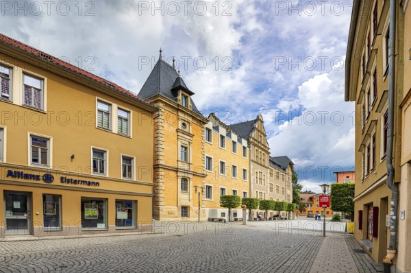 Marktstraße and district court Rudolstadt, Thuringia, Germany, Europe