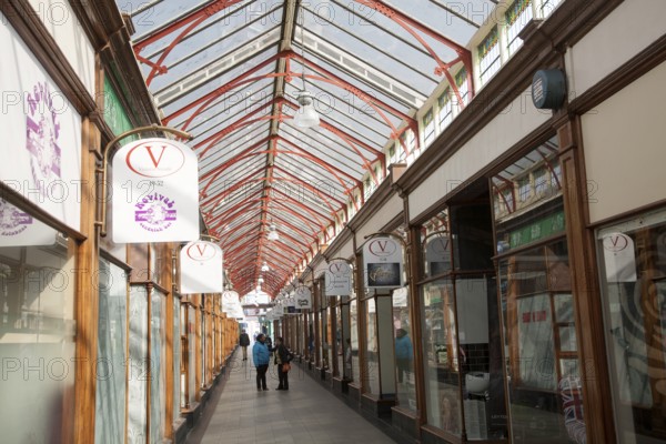 The nineteenth century Victoria Arcade covered shopping area, Great Yarmouth, Norfolk, England, United Kingdom, Europe