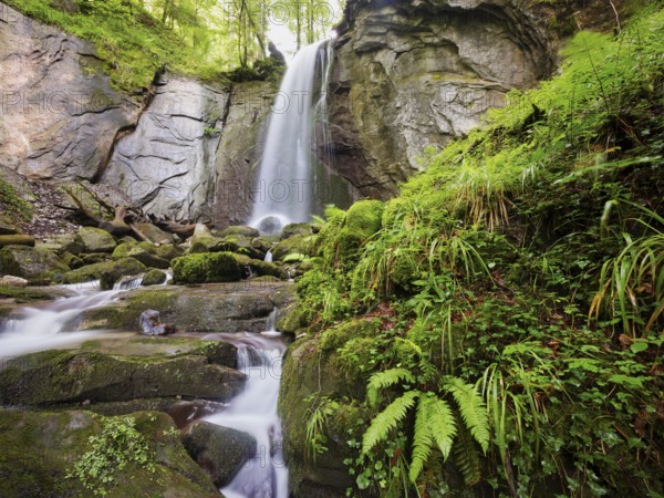 Waterfall, Finstersee, Canton Zug, Switzerland, Europe