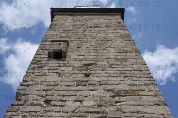 Former attached outhouse at the Upper Gate Tower from the 14th century, inhabited until the end of the 19th century, Zeil am Main, Lower Franconia, Bavaria, Germany, Europe