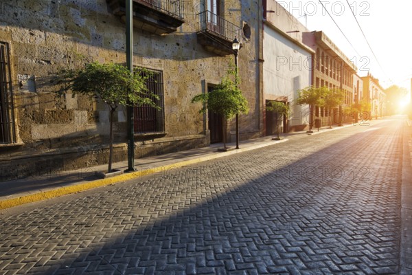 Guadalajara streets in city's historic center (Centro Historico)