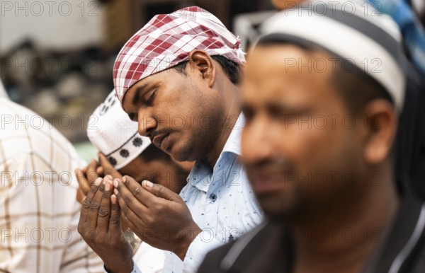 Muslims perform the Friday prayers at a Mosque in the holy month of Ramadan, on 21 March 2025 in Guwahati, India, Asia