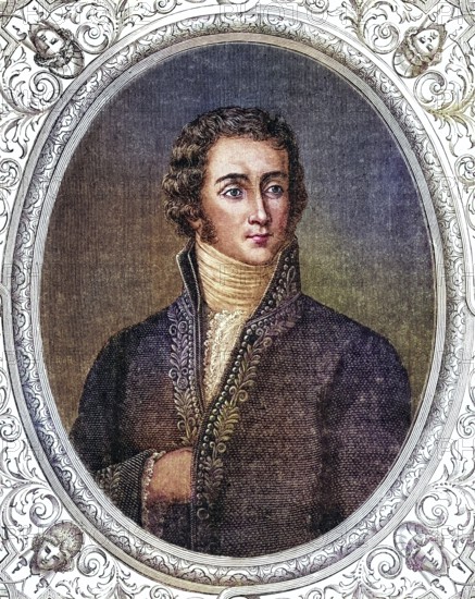 Joseph Fouche (born 21 May 1759 in Le Pellerin died 26 December 1820 in Trieste) was a French politician during the Revolution and Minister of Police during the Empire and the Restoration, Historical, digitally restored reproduction from a 19th century original, Record date not stated