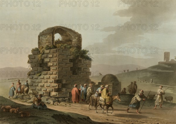 Historical Palestine, Tomb of Rachel, Historical, digitally restored reproduction from an early 19th century original, date unknown