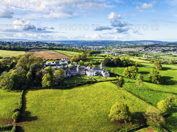 The Priory from a drone, Abbotskerswell Priory, Retirement Village, Abbotskerswell, Newton AbbotThe Priory, Retirement Village, Newton Abbot, Devon, England, United Kingdom, Europe