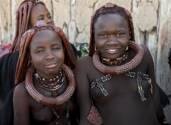 Young traditional Himba woman, near Opuwo, Kaokoveld, Kunene, Namibia, Africa