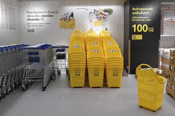 Ikea shopping trolleys and trolley baskets