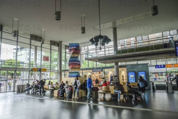 Main hall, main railway station, Freiburg im Breisgau, Baden-Württemberg, Germany, Europe