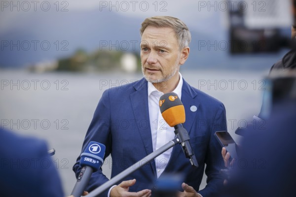 G7 meeting of finance ministers in Stresa. Christian Lindner (FDP), Federal Minister of Finance, at a press statement Stresa, 23 May 2024. Photographed on behalf of the Federal Ministry of Finance