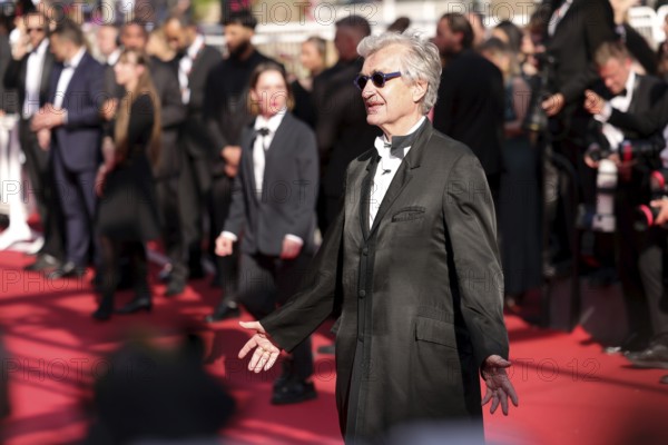 Cannes, France, 25 May 2024: Wim Wenders at the closing ceremony on the red carpet of the Palais des Festivals during the 77th Cannes International Film Festival. The 77th Cannes International Film Festival will take place from 14 to 25 May 2024, Europe