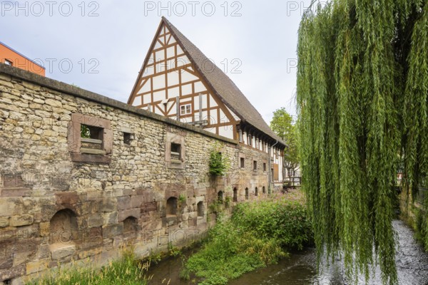 Old Town Stockleffmühle am Mühlgraben, Townscape Göttingen, Göttingen, Lower Saxony, Germany, Europe
