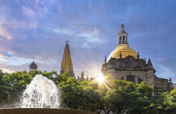Landmark Guadalajara Central Basilica Cathedral, Cathedral of the Assumption of Our Lady in historic city center near Plaza de Armas and Liberation Square