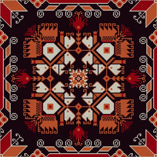 Traditional Bulgarian embroidery vector pattern