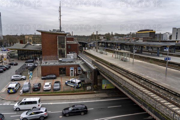 Bochum's main railway station, cut off from long-distance services and parts of regional services for several weeks in February due to railway construction work, North Rhine-Westphalia, Germany, Europe
