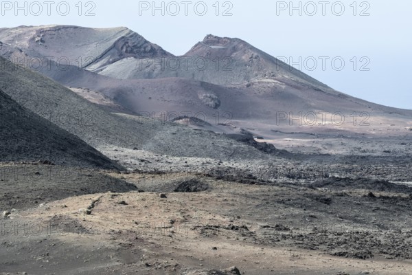 Volcanic landscape, Timanfaya National Park, Lanzarote, Canary Islands, Spain, Europe
