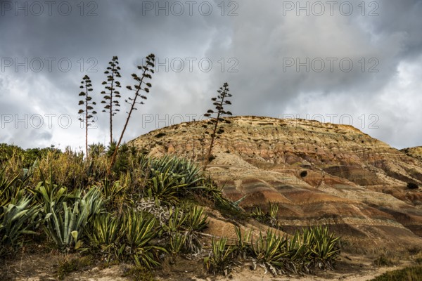 Colourful rocks, Luz, near Lagos, Algarve, Portugal, Europe