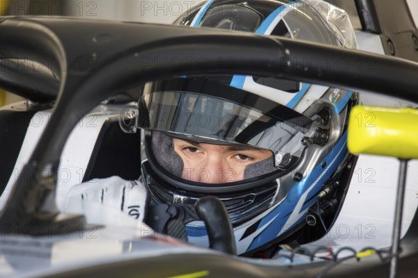 10 May 2024, Hockenheimring (Germany: Free practice of the FRECA (Formula regional by Alpine 2024) . Picture: Close-up of Francesco Simonazzi Italy in the cockpit