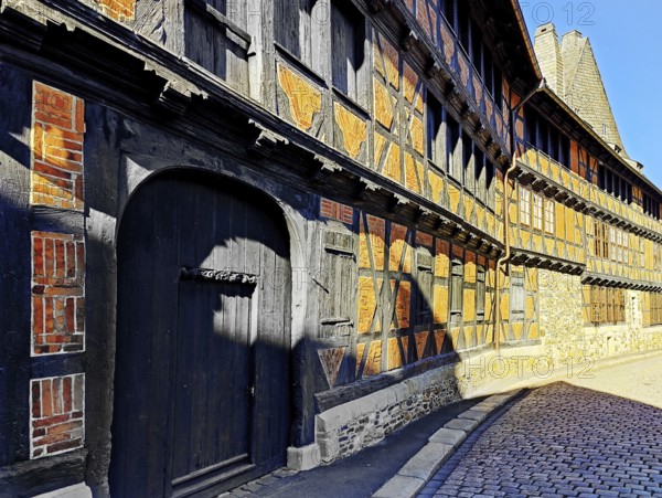 Siemens House, half-timbered house built by Hans Siemens, a branch of the family that founded the global Siemens company, Goslar, Lower Saxony, Germany, Europe